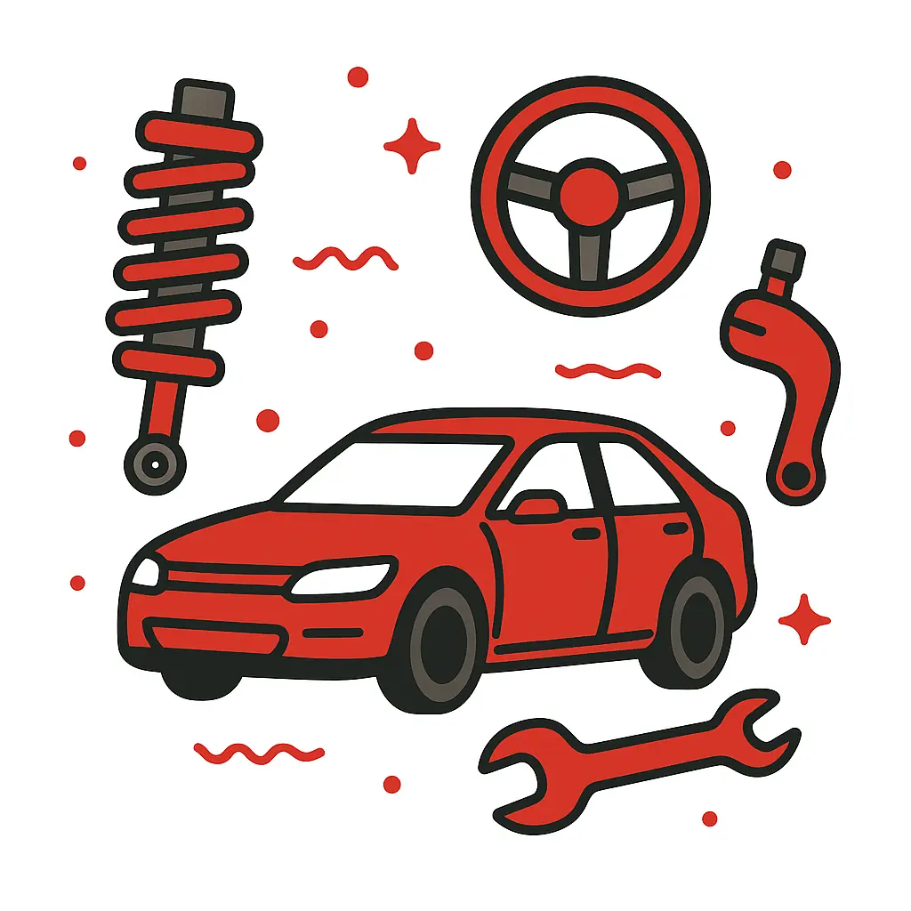 Vehicle steering and suspension service by Roys Automotive mobile mechanic in Edmonton